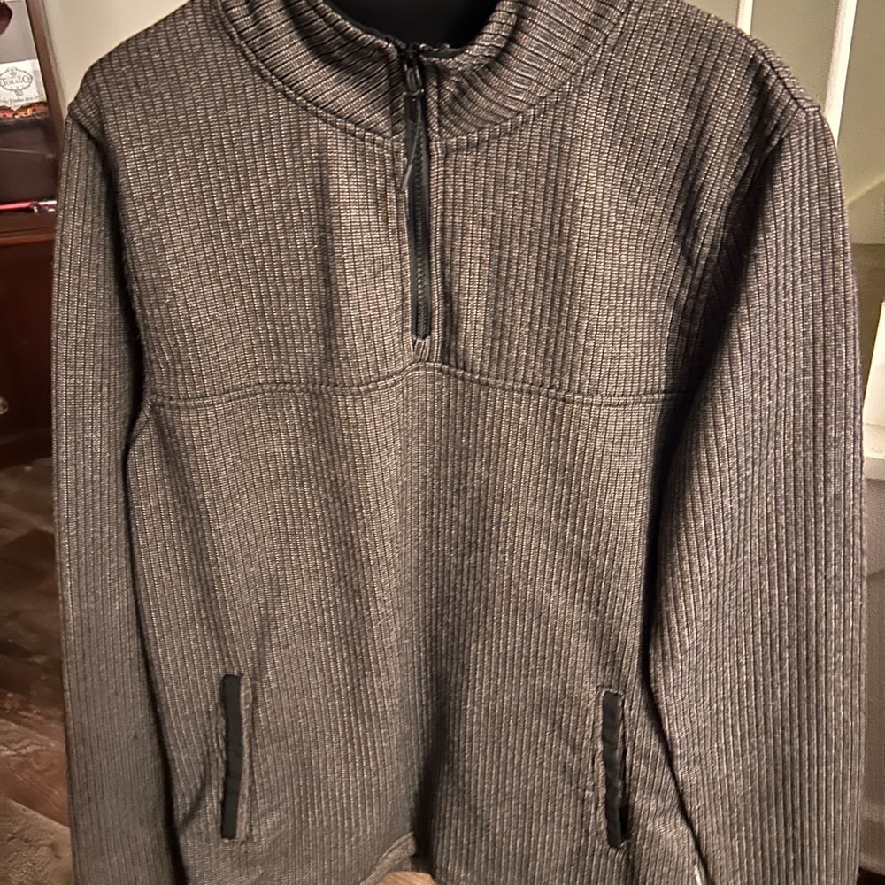 Men's Charcoal Zip-Up Sweater